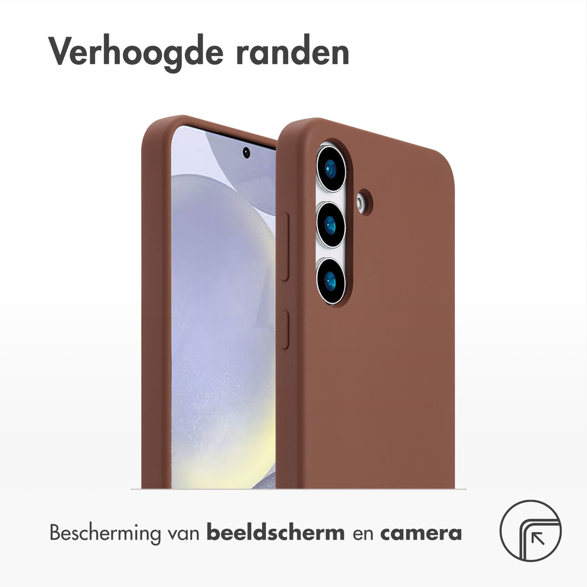 Accezz Liquid Silicone Backcover met MagSafe Samsung Galaxy S25 Plus - New Tea Brown - Afbeelding 2