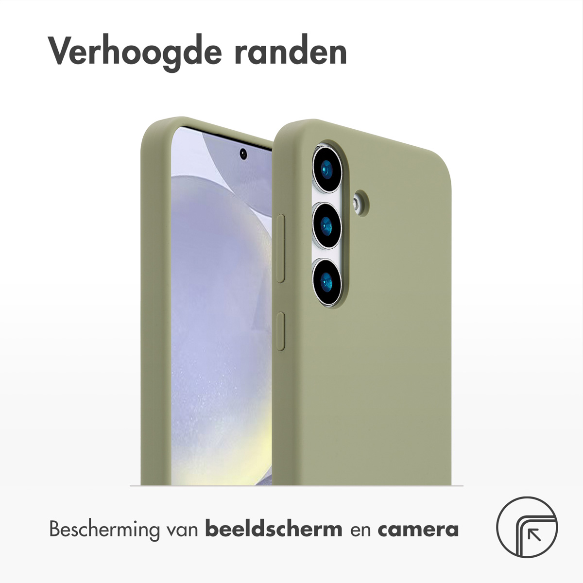 Accezz Liquid Silicone Backcover met MagSafe Samsung Galaxy S25 Plus - Cooper Green - Afbeelding 2