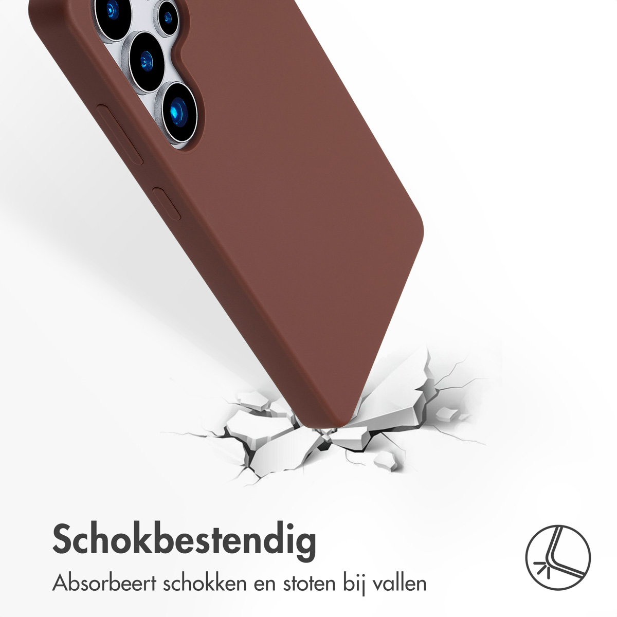 Accezz Liquid Silicone Backcover met MagSafe Samsung Galaxy S25 Ultra - New Tea Brown - Afbeelding 3