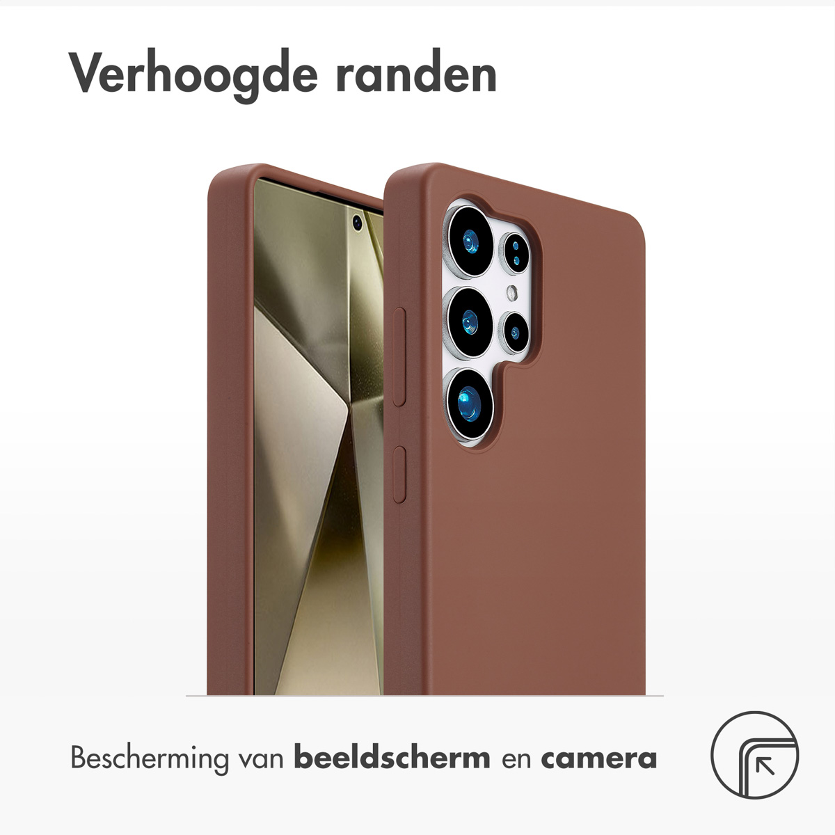 Accezz Liquid Silicone Backcover met MagSafe Samsung Galaxy S25 Ultra - New Tea Brown - Afbeelding 2