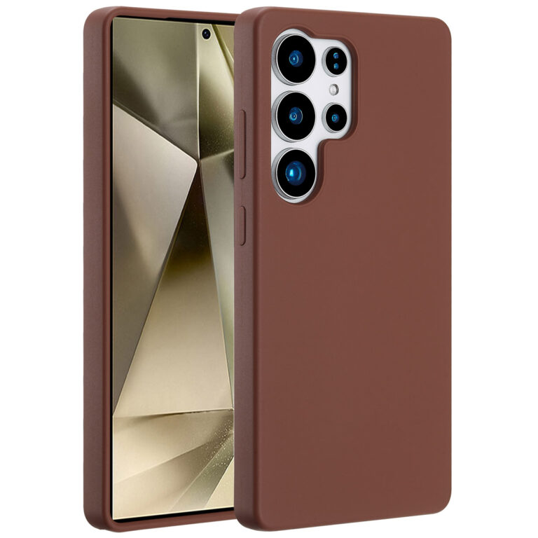 Accezz Liquid Silicone Backcover met MagSafe Samsung Galaxy S25 Ultra - New Tea Brown - Afbeelding 10