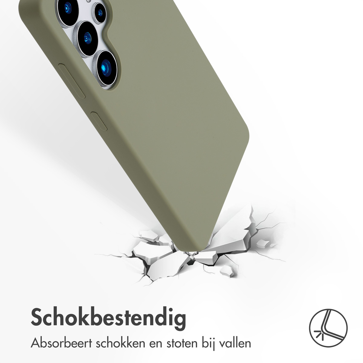 Accezz Liquid Silicone Backcover met MagSafe Samsung Galaxy S25 Ultra - Cooper Green - Afbeelding 3