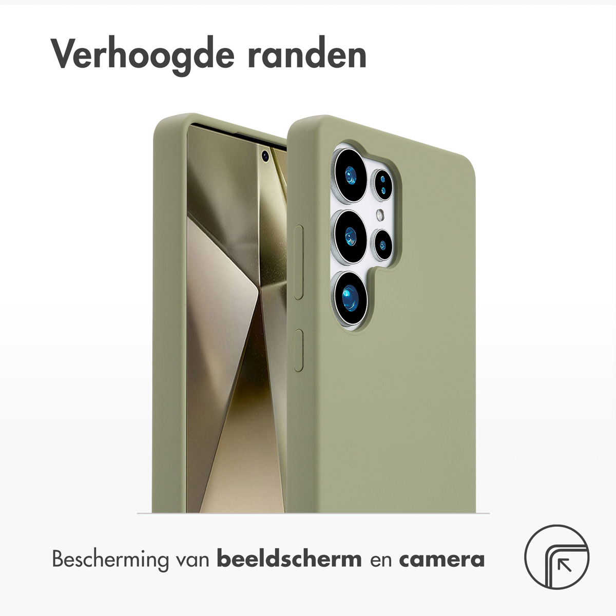 Accezz Liquid Silicone Backcover met MagSafe Samsung Galaxy S25 Ultra - Cooper Green - Afbeelding 2