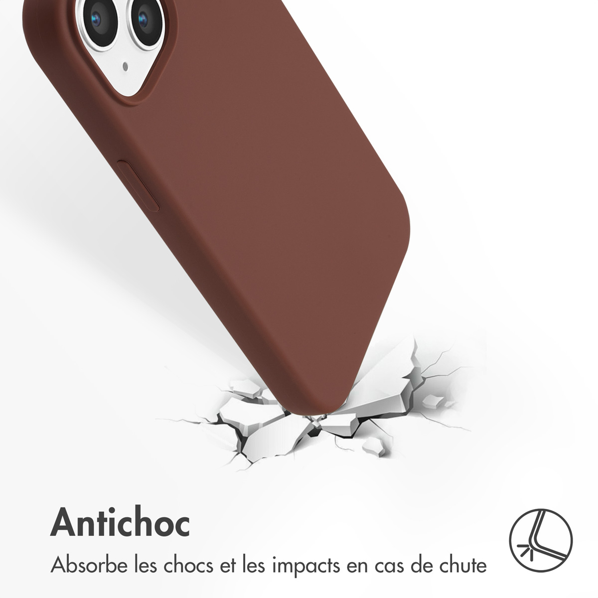 Accezz Liquid Silicone Backcover met MagSafe Apple iPhone 15 - New Tea Brown - Afbeelding 5