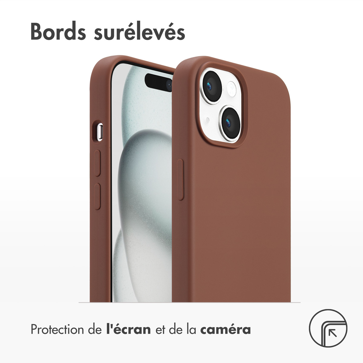 Accezz Liquid Silicone Backcover met MagSafe Apple iPhone 15 - New Tea Brown - Afbeelding 6