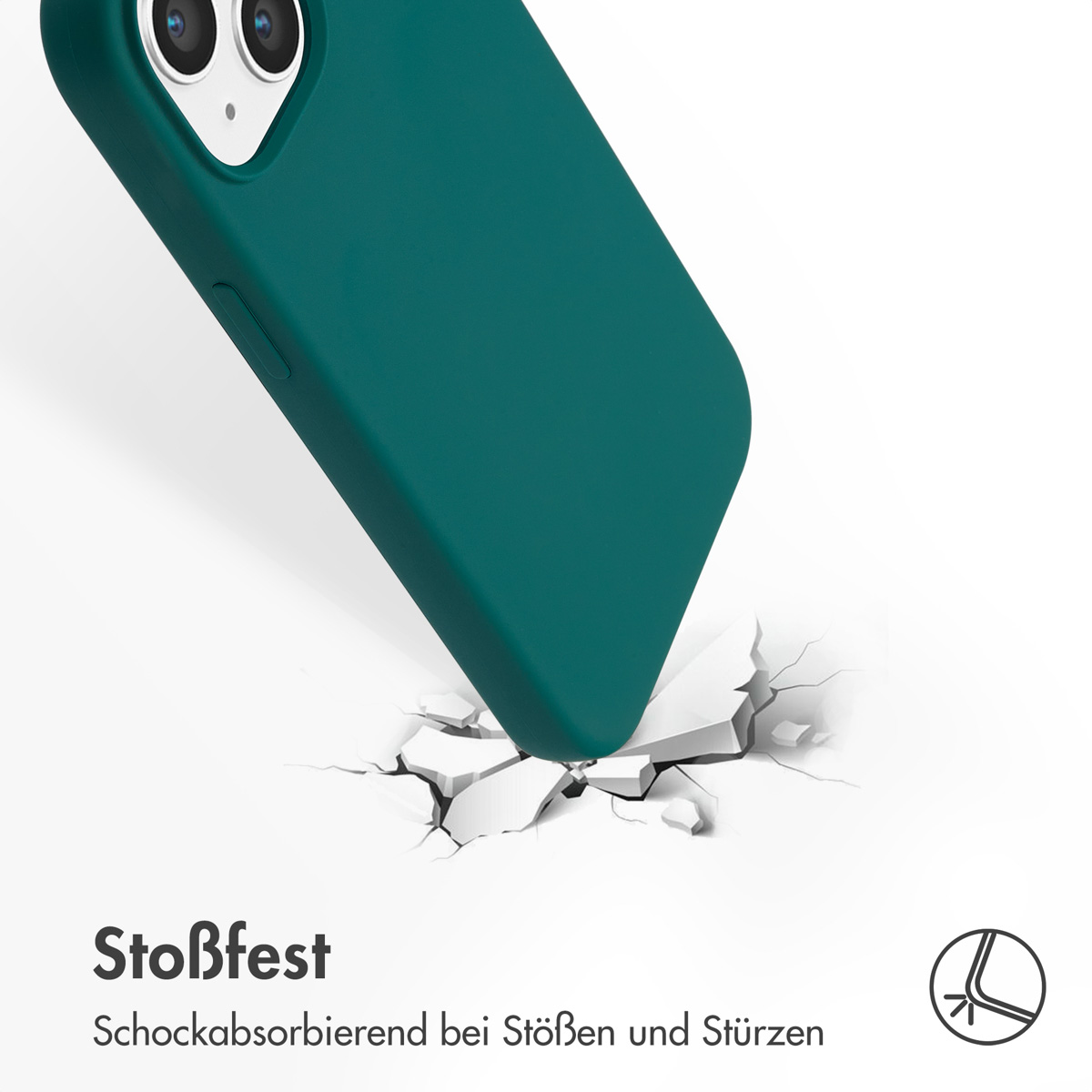 Accezz Liquid Silicone Backcover met MagSafe Apple iPhone 15 - Forest Green - Afbeelding 9