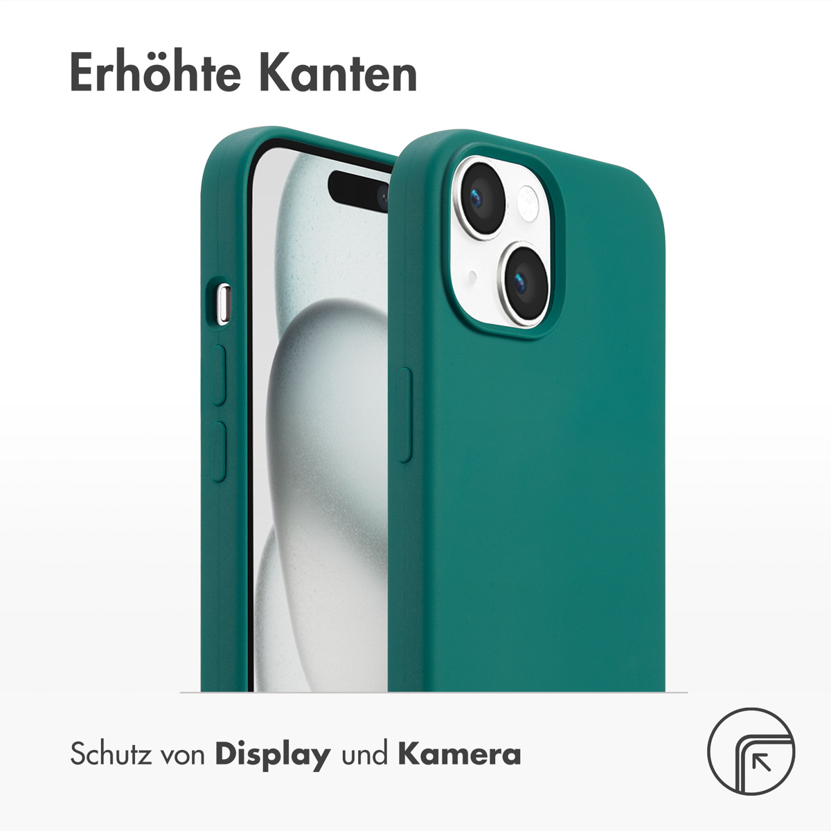 Accezz Liquid Silicone Backcover met MagSafe Apple iPhone 15 - Forest Green - Afbeelding 8
