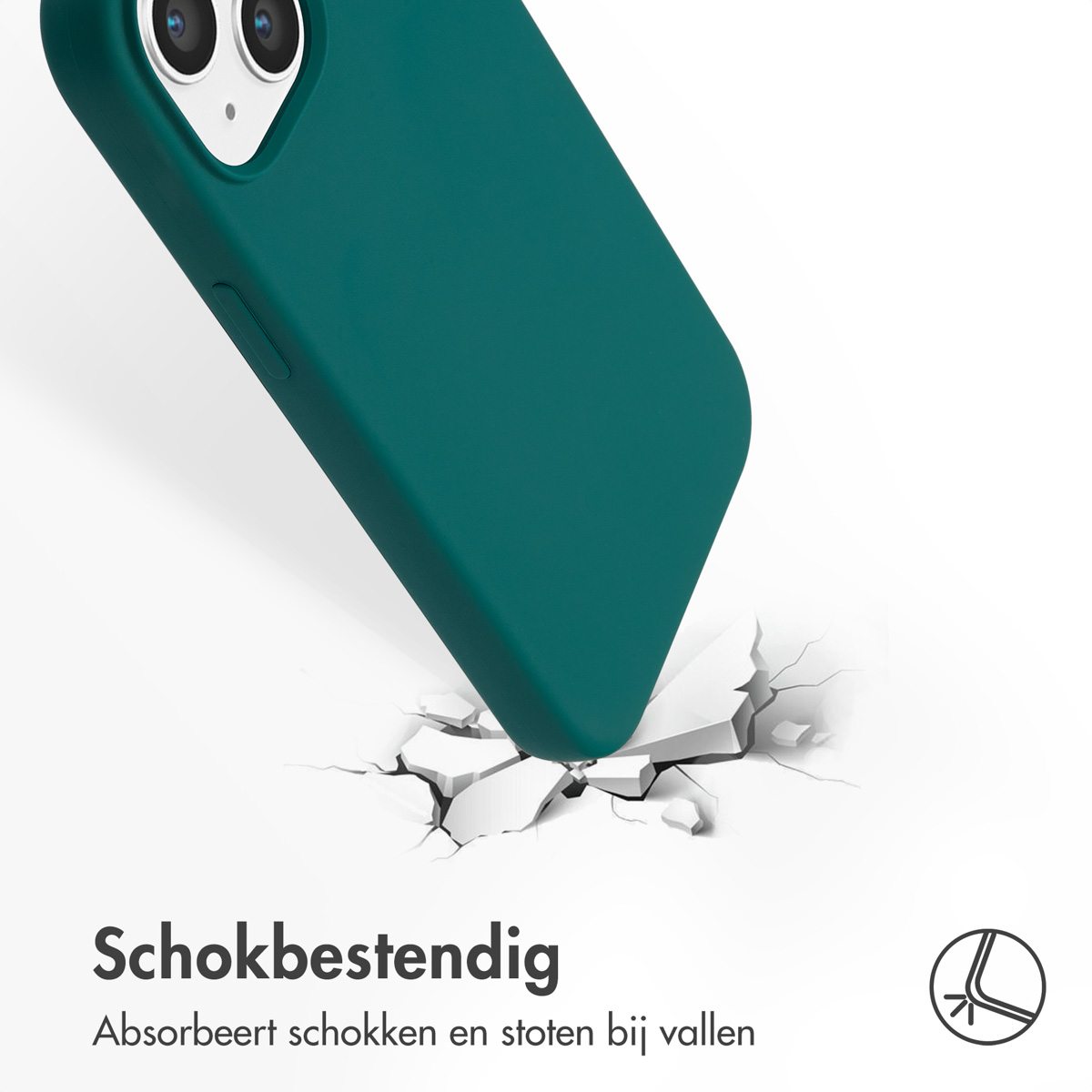 Accezz Liquid Silicone Backcover met MagSafe Apple iPhone 15 - Forest Green - Afbeelding 2