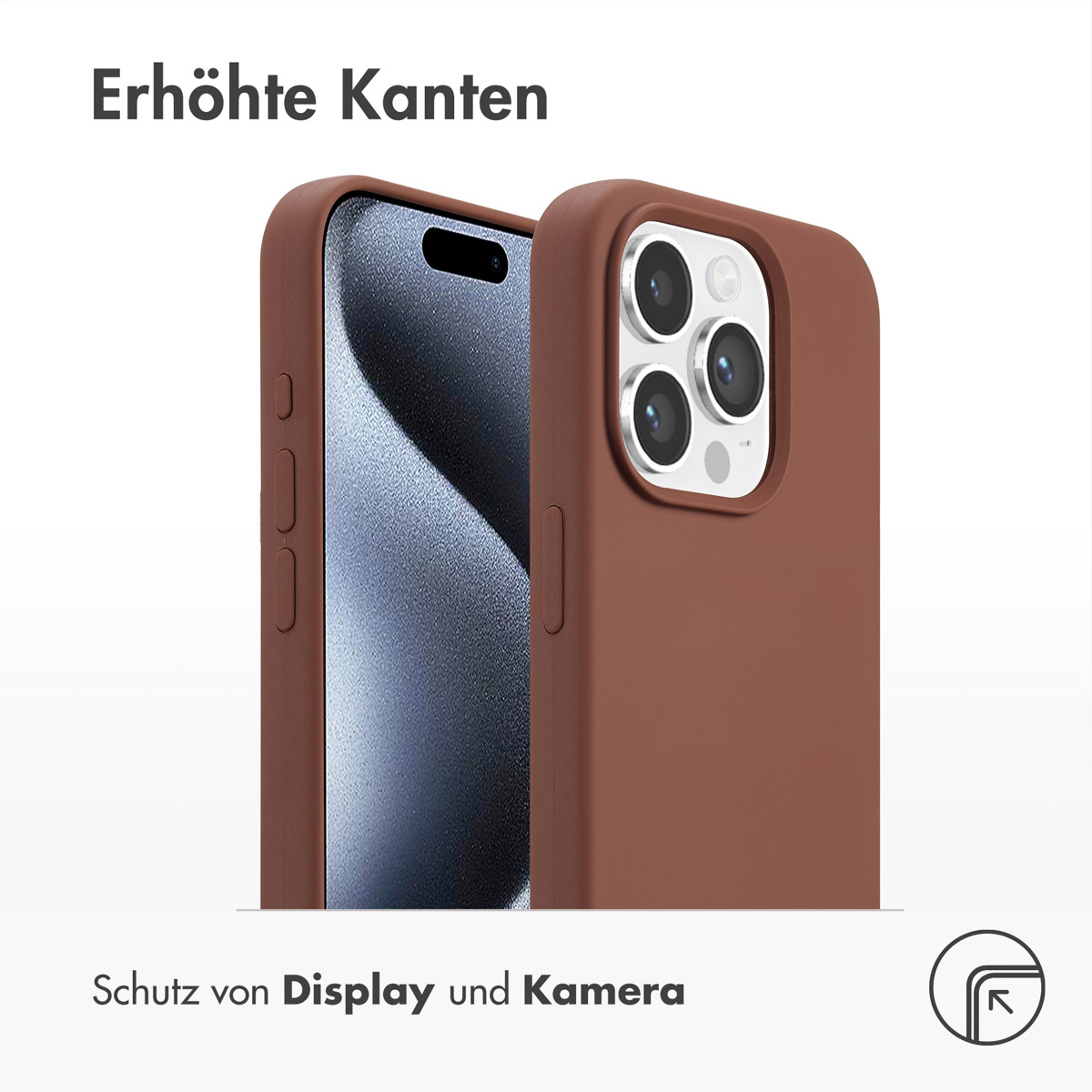 Accezz Liquid Silicone Backcover met MagSafe Apple iPhone 15 Pro - New Tea Brown - Afbeelding 8