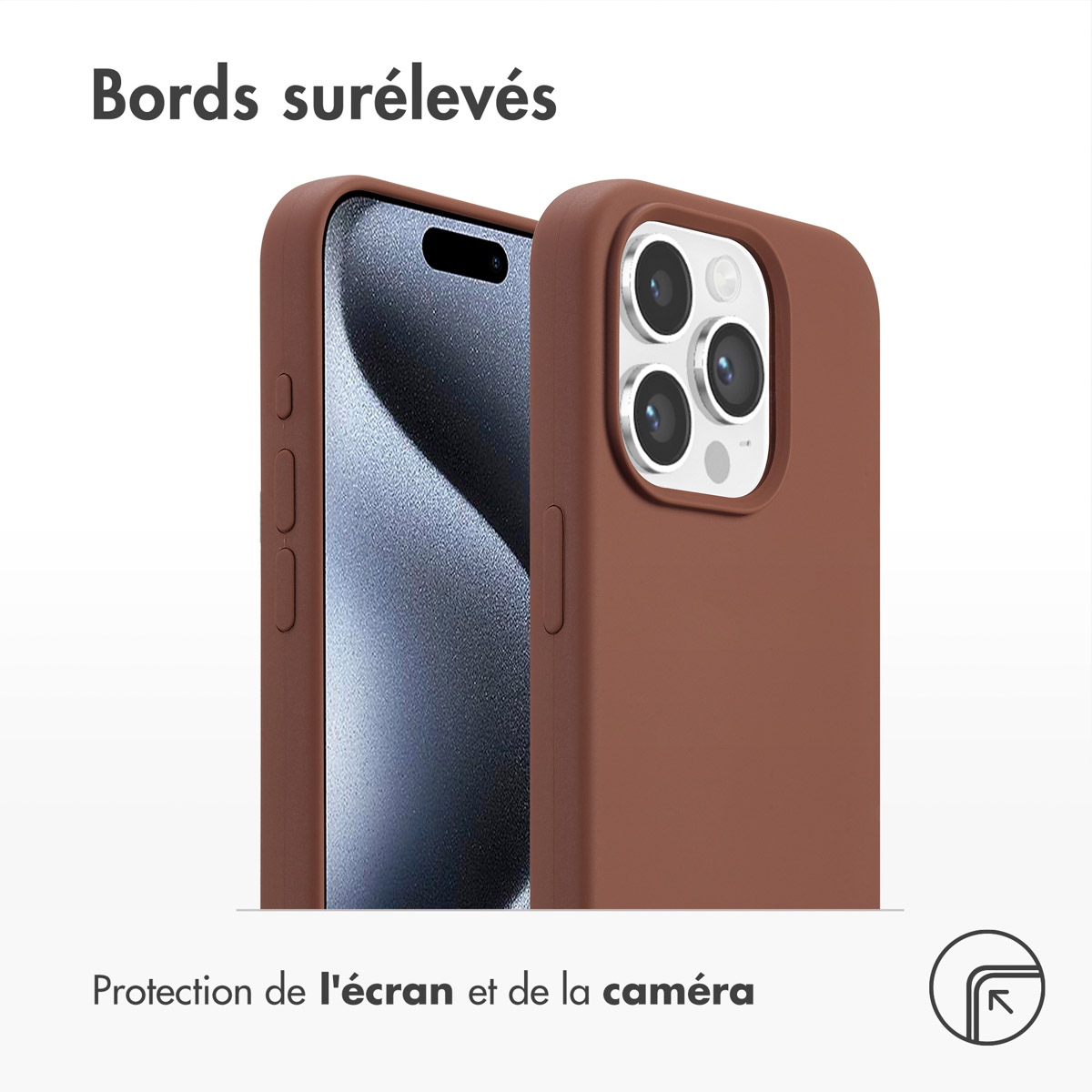 Accezz Liquid Silicone Backcover met MagSafe Apple iPhone 15 Pro - New Tea Brown - Afbeelding 5