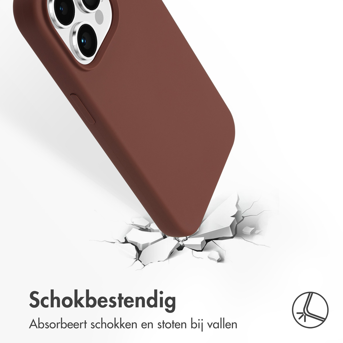 Accezz Liquid Silicone Backcover met MagSafe Apple iPhone 15 Pro - New Tea Brown - Afbeelding 2