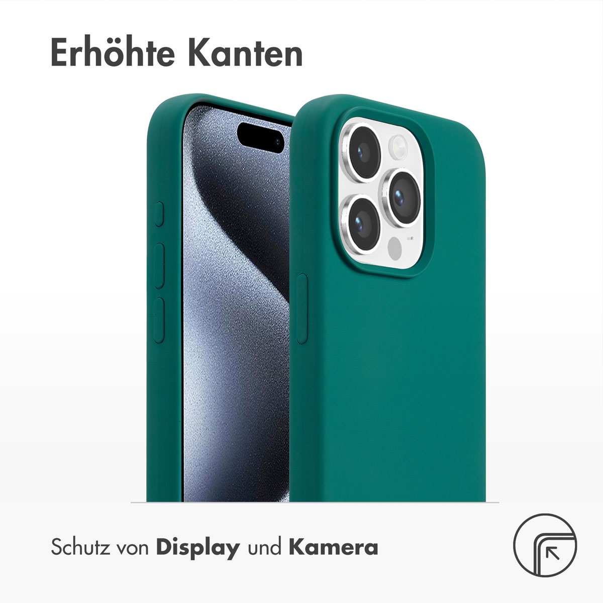 Accezz Liquid Silicone Backcover met MagSafe Apple iPhone 15 Pro - Forest Green - Afbeelding 9
