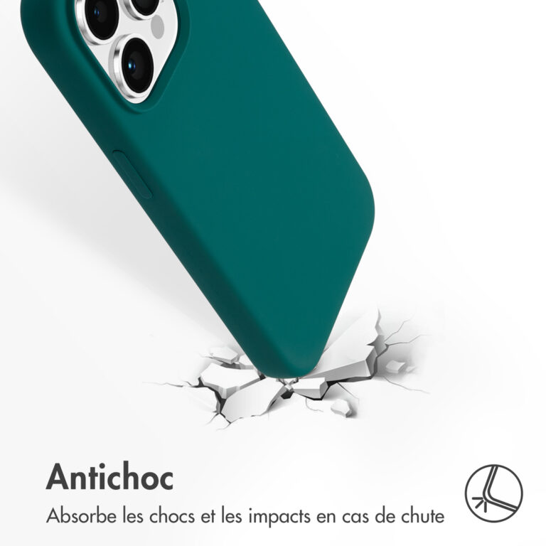 Accezz Liquid Silicone Backcover met MagSafe Apple iPhone 15 Pro - Forest Green - Afbeelding 9