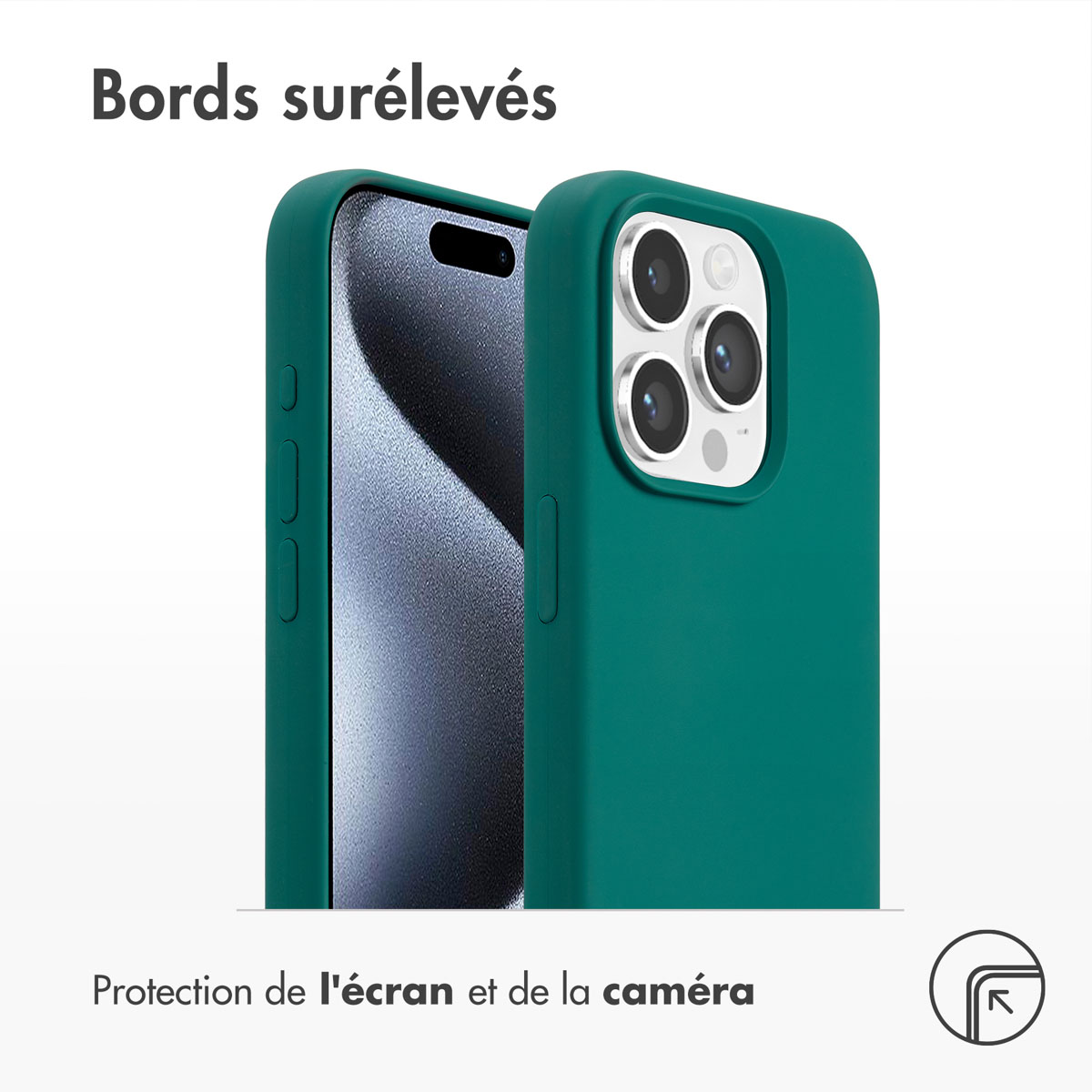 Accezz Liquid Silicone Backcover met MagSafe Apple iPhone 15 Pro - Forest Green - Afbeelding 5