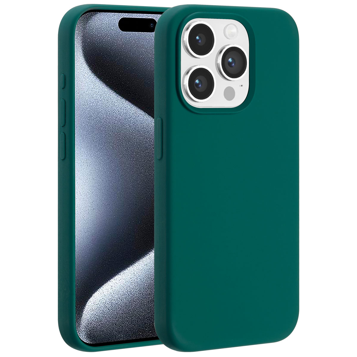 Accezz Liquid Silicone Backcover met MagSafe Apple iPhone 15 Pro - Forest Green - Afbeelding 4
