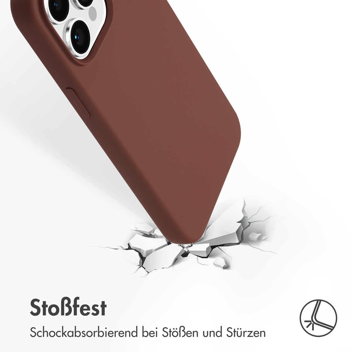 Accezz Liquid Silicone Backcover met MagSafe Apple iPhone 15 Pro Max - New Tea Brown - Afbeelding 9