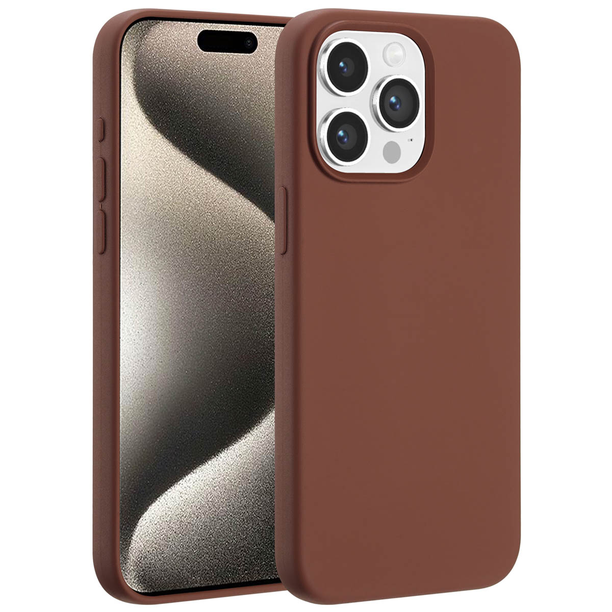 Accezz Liquid Silicone Backcover met MagSafe Apple iPhone 15 Pro Max - New Tea Brown - Afbeelding 7
