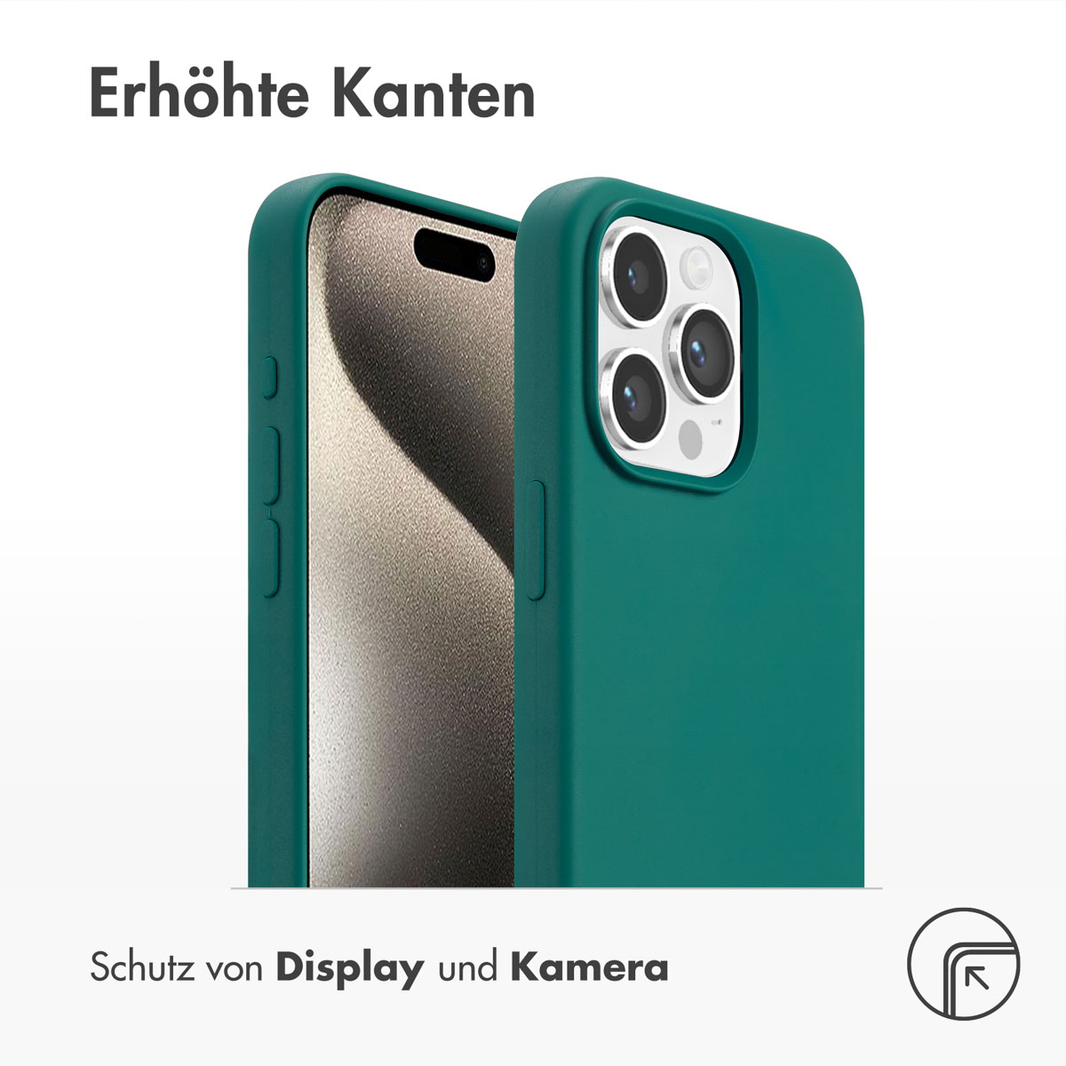 Accezz Liquid Silicone Backcover met MagSafe Apple iPhone 15 Pro Max - Forest Green - Afbeelding 8