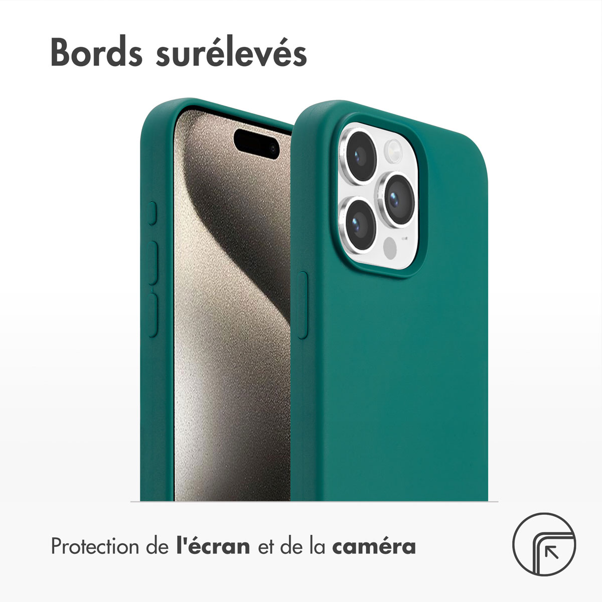 Accezz Liquid Silicone Backcover met MagSafe Apple iPhone 15 Pro Max - Forest Green - Afbeelding 5
