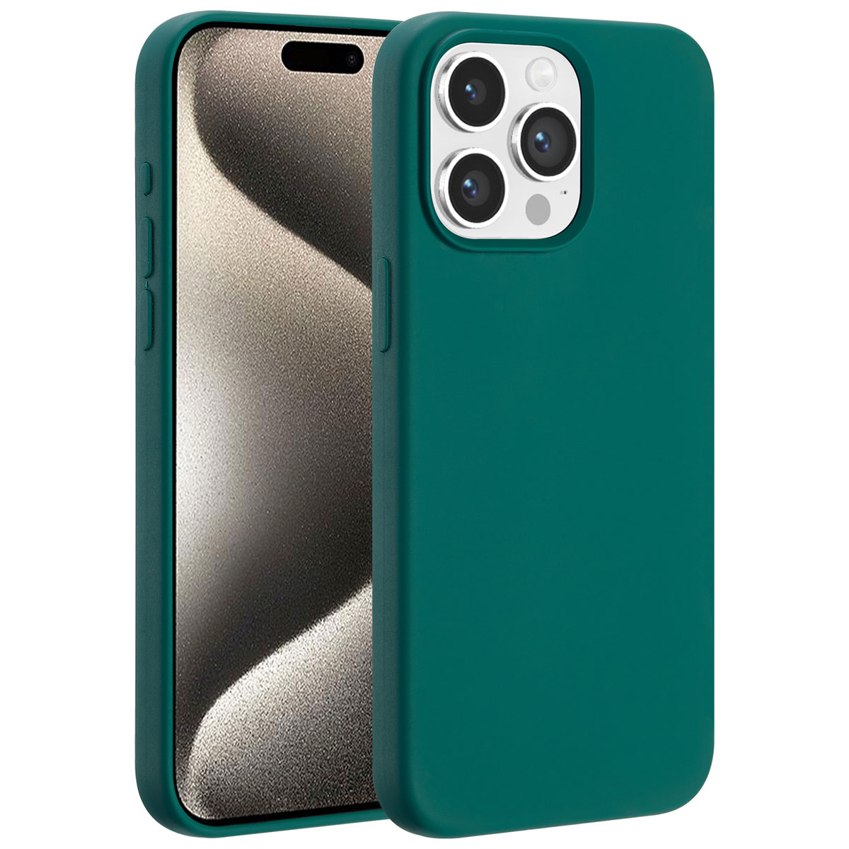 Accezz Liquid Silicone Backcover met MagSafe Apple iPhone 15 Pro Max - Forest Green - Afbeelding 7