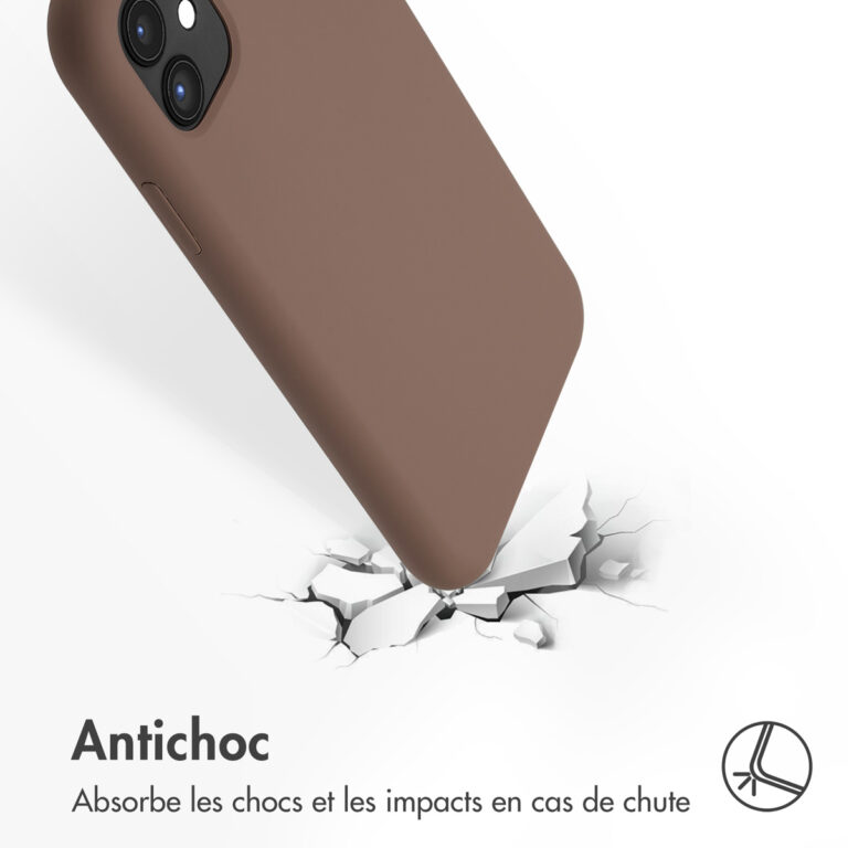 Accezz Liquid Silicone Backcover met MagSafe Apple iPhone 11 - Lichtbruin - Afbeelding 8