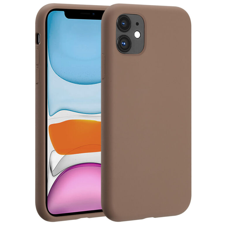 Accezz Liquid Silicone Backcover met MagSafe Apple iPhone 11 - Lichtbruin - Afbeelding 7