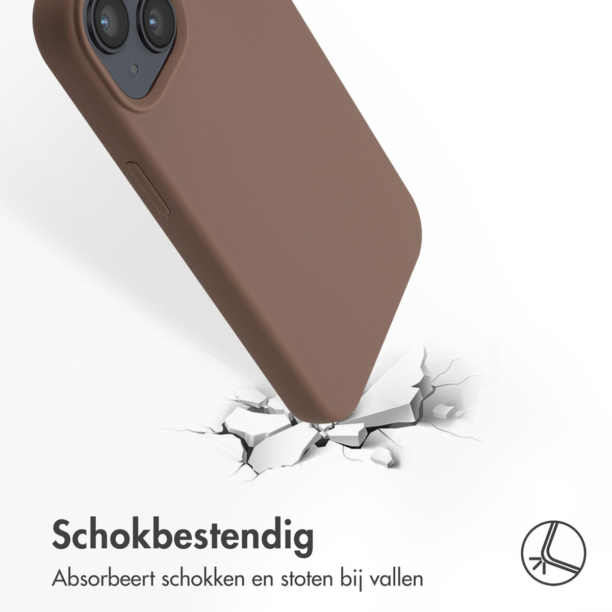 Accezz Liquid Silicone Backcover met MagSafe Apple iPhone 14 / 13 - New Tea Brown - Afbeelding 6