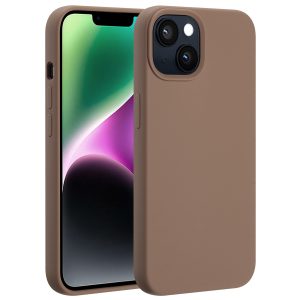 Accezz Liquid Silicone Backcover met MagSafe Apple iPhone 14 / 13 - Lichtbruin