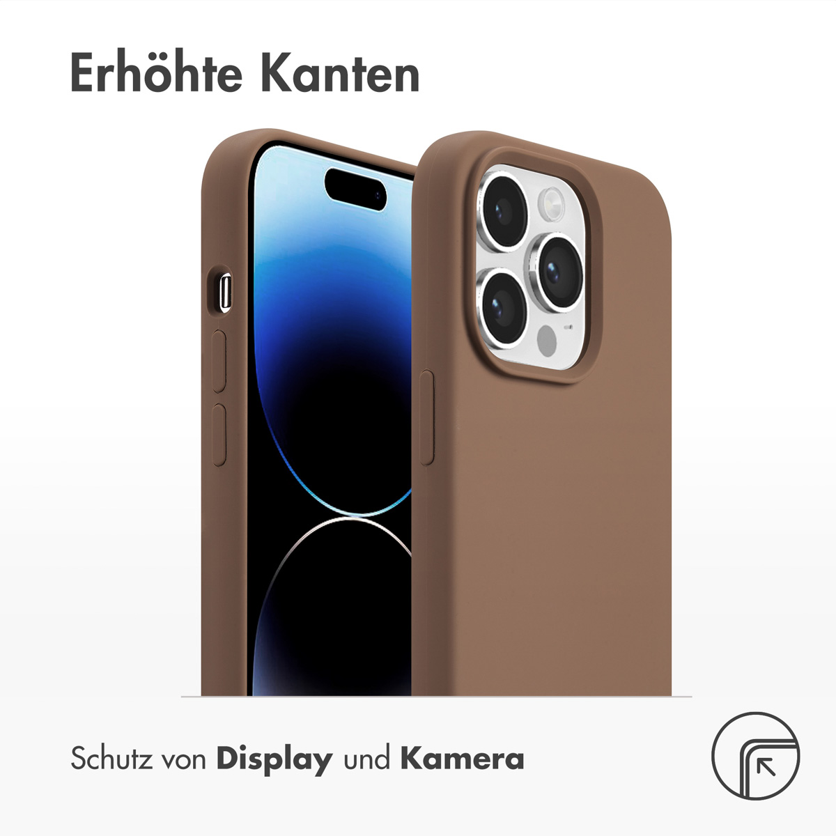 Accezz Liquid Silicone Backcover met MagSafe Apple iPhone 14 Pro - Lichtbruin - Afbeelding 8