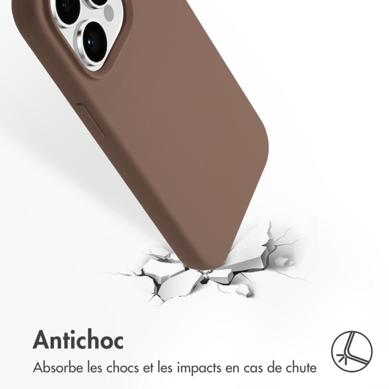 Accezz Liquid Silicone Backcover met MagSafe Apple iPhone 14 Pro - Lichtbruin - Afbeelding 9