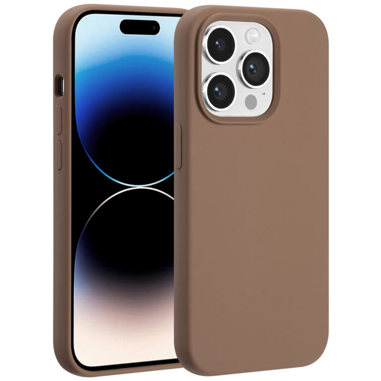 Accezz Liquid Silicone Backcover met MagSafe Apple iPhone 14 Pro - Lichtbruin - Afbeelding 4