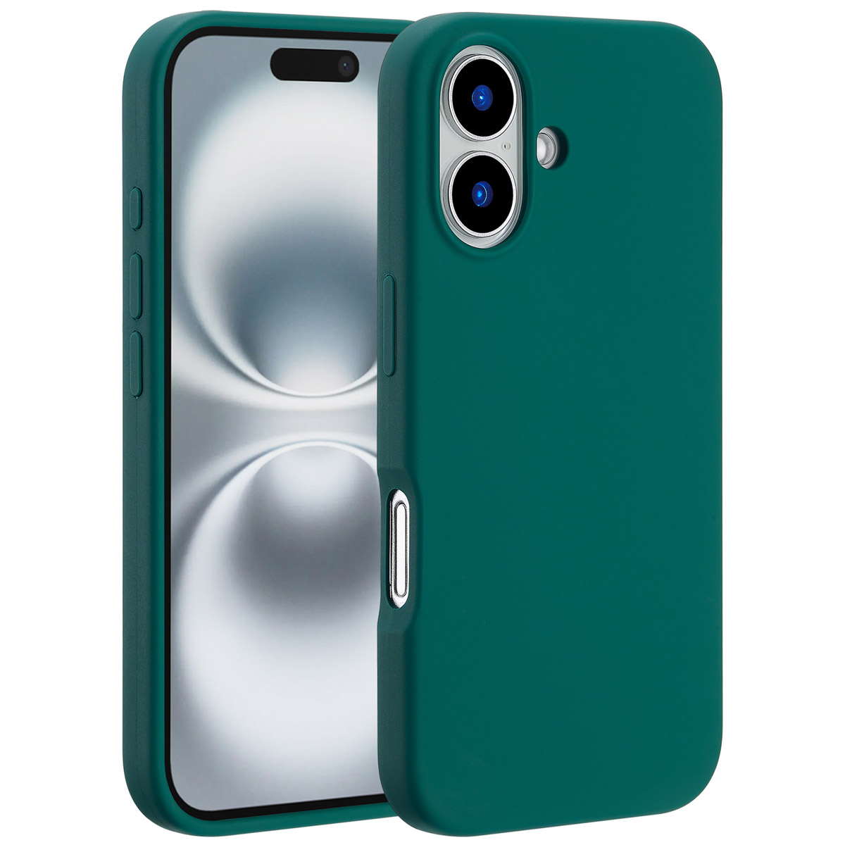 Accezz Liquid Silicone Backcover met MagSafe Apple iPhone 16 - Forest Green - Afbeelding 4