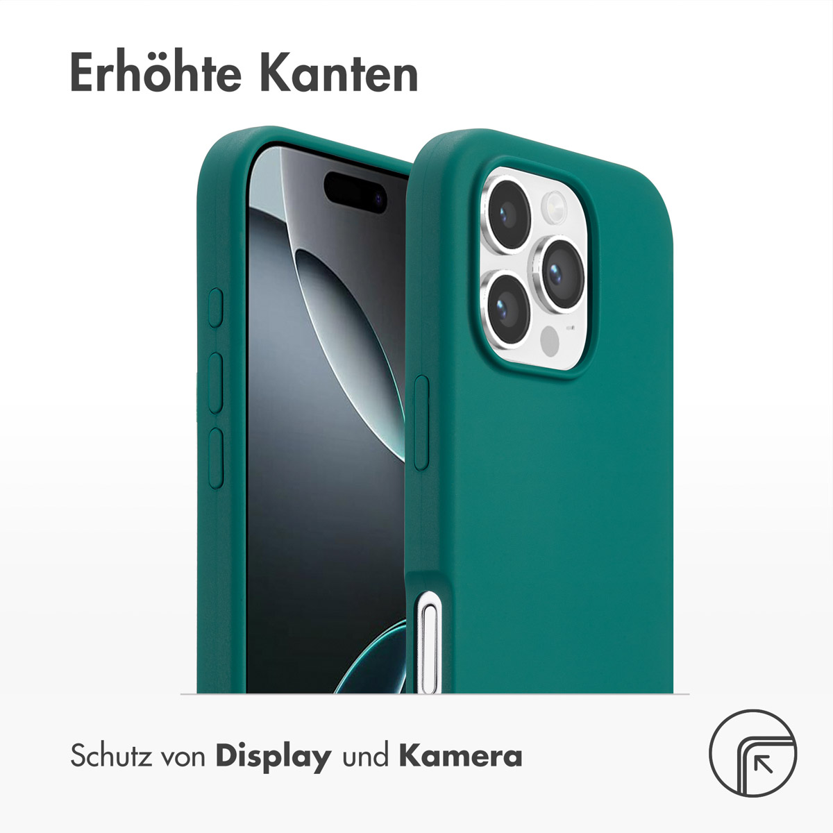 Accezz Liquid Silicone Backcover met MagSafe Apple iPhone 16 Pro - Forest Green - Afbeelding 8