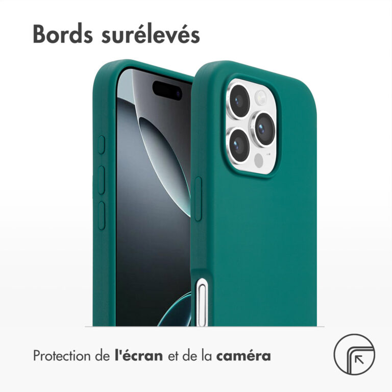 Accezz Liquid Silicone Backcover met MagSafe Apple iPhone 16 Pro - Forest Green - Afbeelding 8
