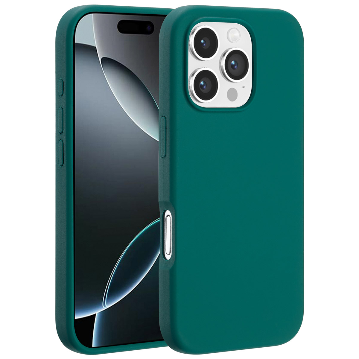 Accezz Liquid Silicone Backcover met MagSafe Apple iPhone 16 Pro - Forest Green - Afbeelding 4