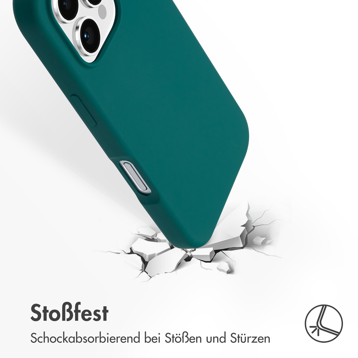 Accezz Liquid Silicone Backcover met MagSafe Apple iPhone 16 Pro Max - Forest Green - Afbeelding 8