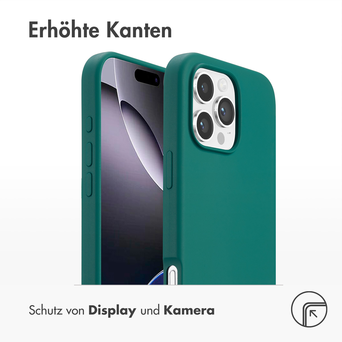 Accezz Liquid Silicone Backcover met MagSafe Apple iPhone 16 Pro Max - Forest Green - Afbeelding 9