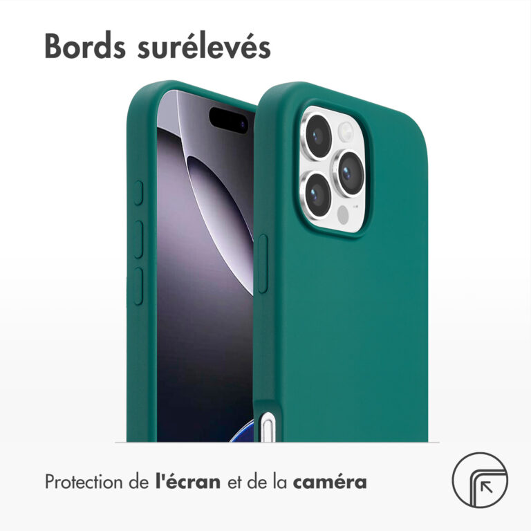 Accezz Liquid Silicone Backcover met MagSafe Apple iPhone 16 Pro Max - Forest Green - Afbeelding 8