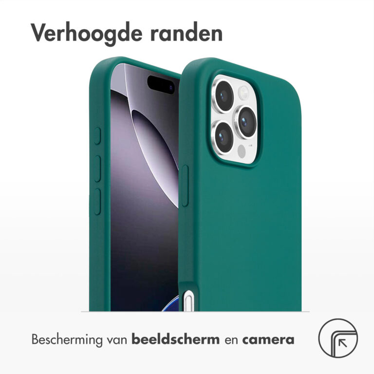 Accezz Liquid Silicone Backcover met MagSafe Apple iPhone 16 Pro Max - Forest Green - Afbeelding 6