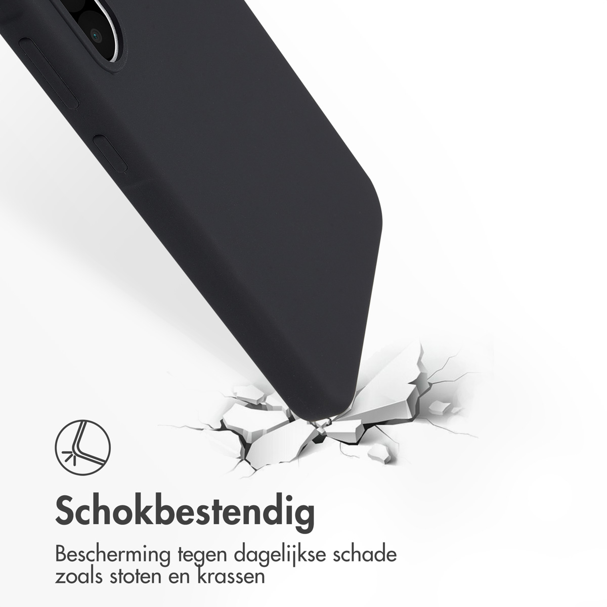 Accezz Liquid Silicone MagSafe Backcover Samsung Galaxy A36 / A56 - Zwart - Afbeelding 10