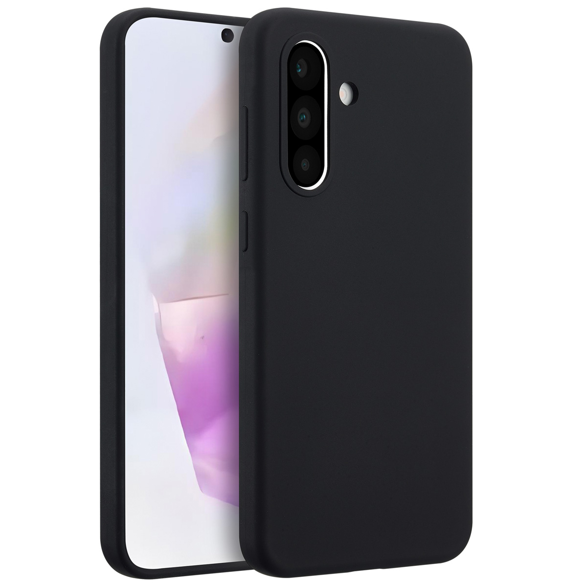 Accezz Liquid Silicone MagSafe Backcover Samsung Galaxy A36 / A56 - Zwart - Afbeelding 2