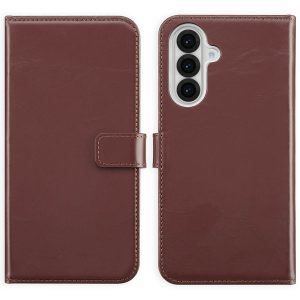 Selencia Echt Leren Bookcase Samsung Galaxy A36 / A56 - Bruin