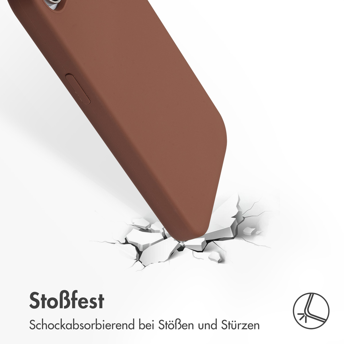 Accezz Liquid Silicone Backcover met MagSafe Apple iPhone 16e - New Tea Brown - Afbeelding 9