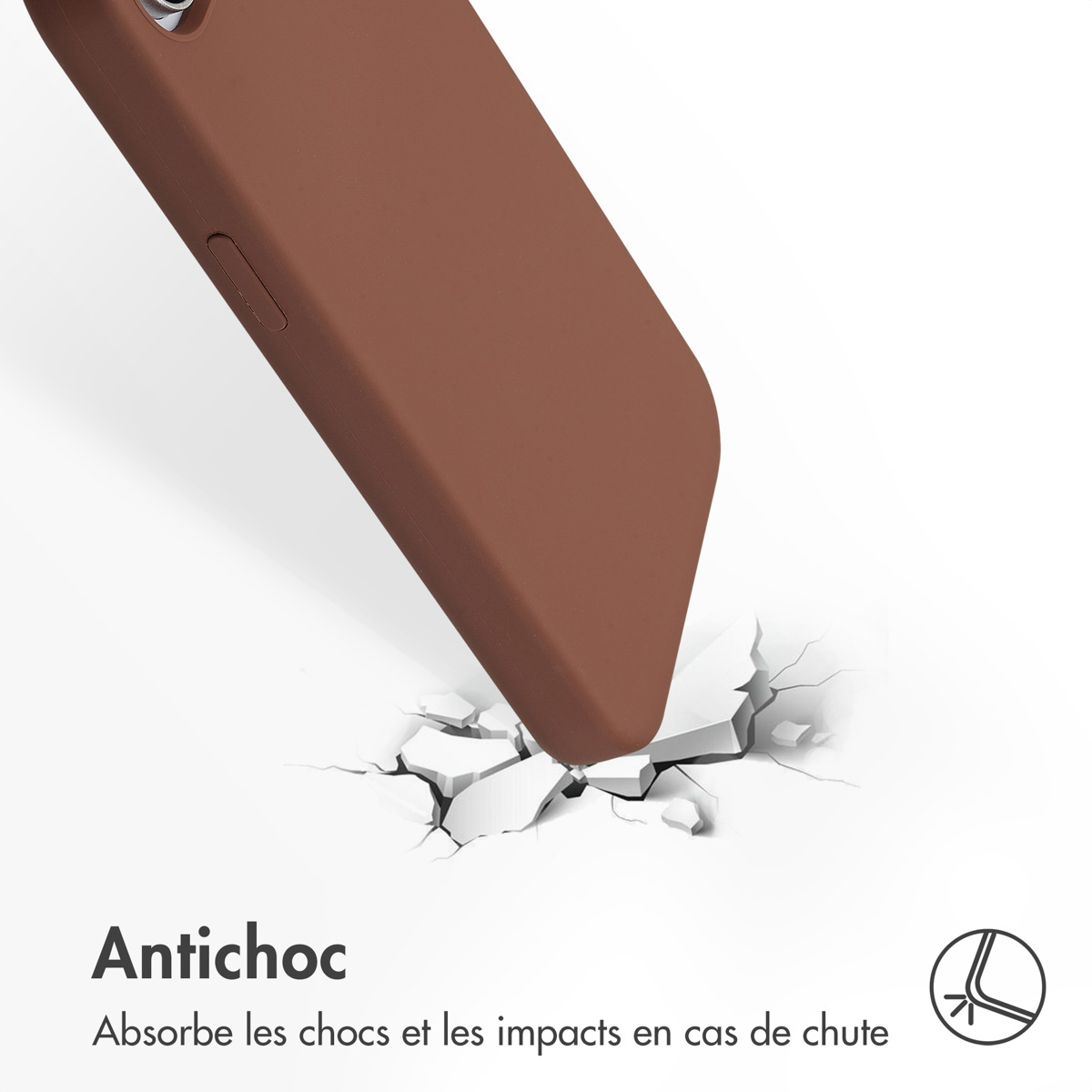 Accezz Liquid Silicone Backcover met MagSafe Apple iPhone 16e - New Tea Brown - Afbeelding 5