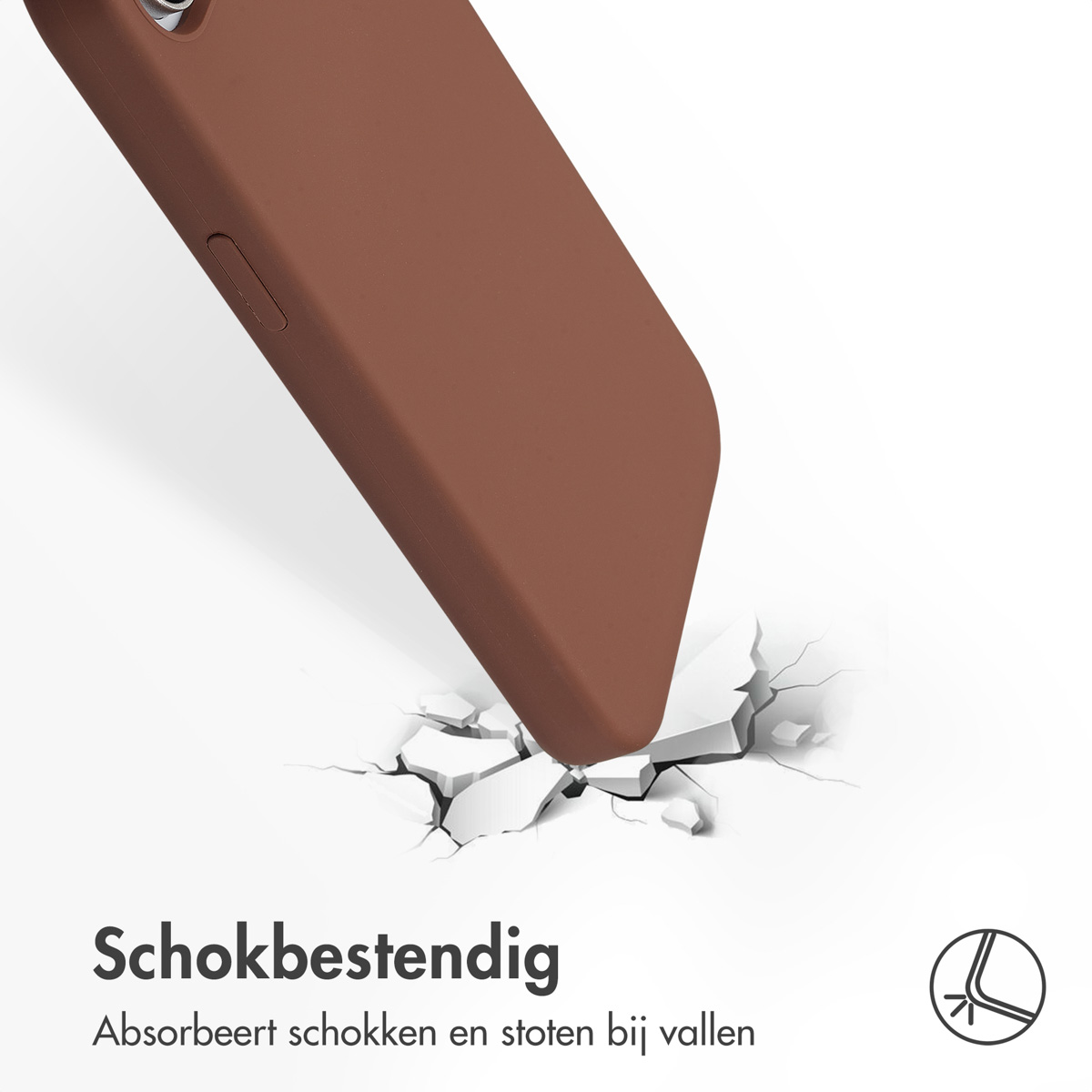 Accezz Liquid Silicone Backcover met MagSafe Apple iPhone 16e - New Tea Brown - Afbeelding 3