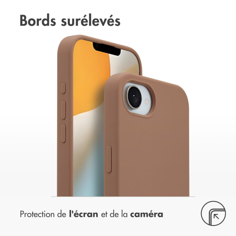 Accezz Liquid Silicone Backcover met MagSafe Apple iPhone 16e - Lichtbruin - Afbeelding 8