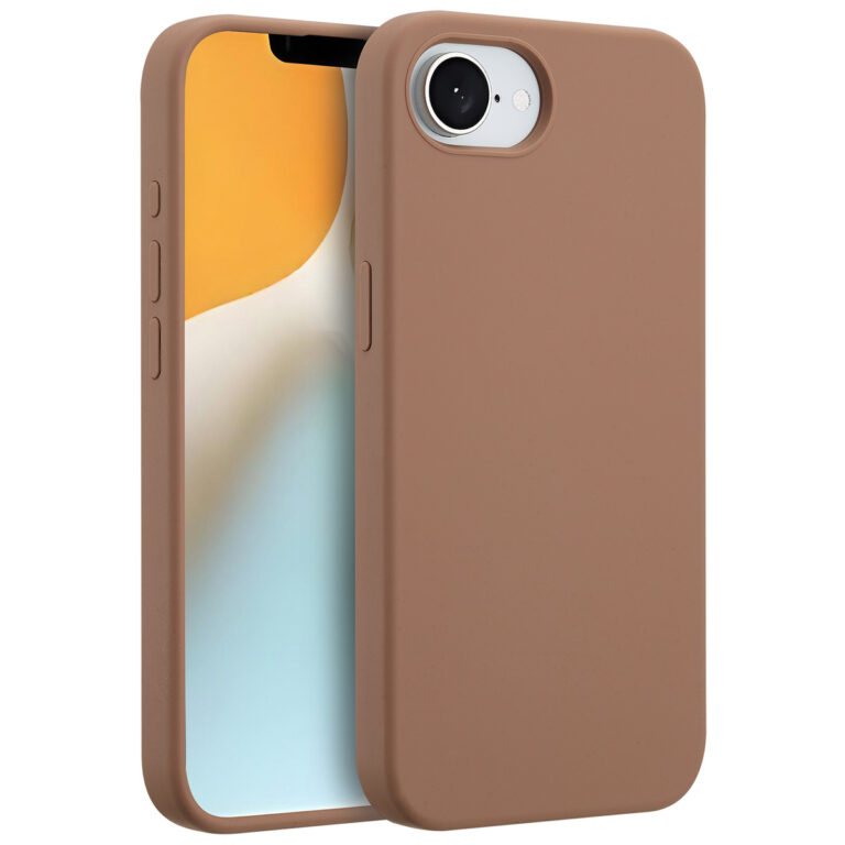 Accezz Liquid Silicone Backcover met MagSafe Apple iPhone 16e - Lichtbruin - Afbeelding 7