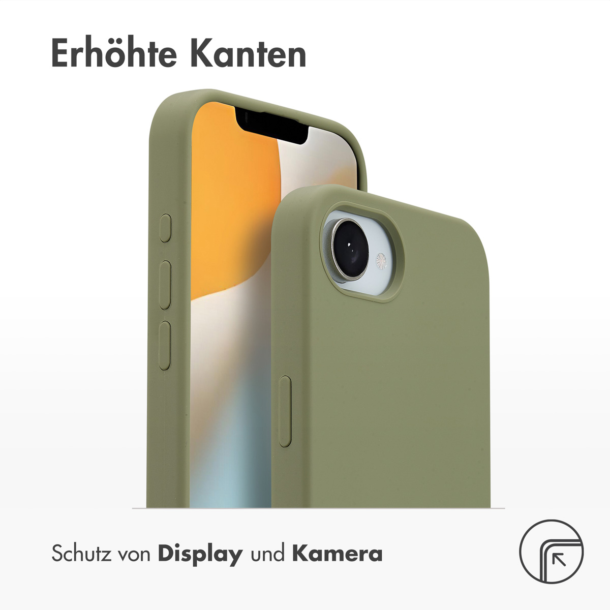 Accezz Liquid Silicone Backcover met MagSafe Apple iPhone 16e - Cooper Green - Afbeelding 8