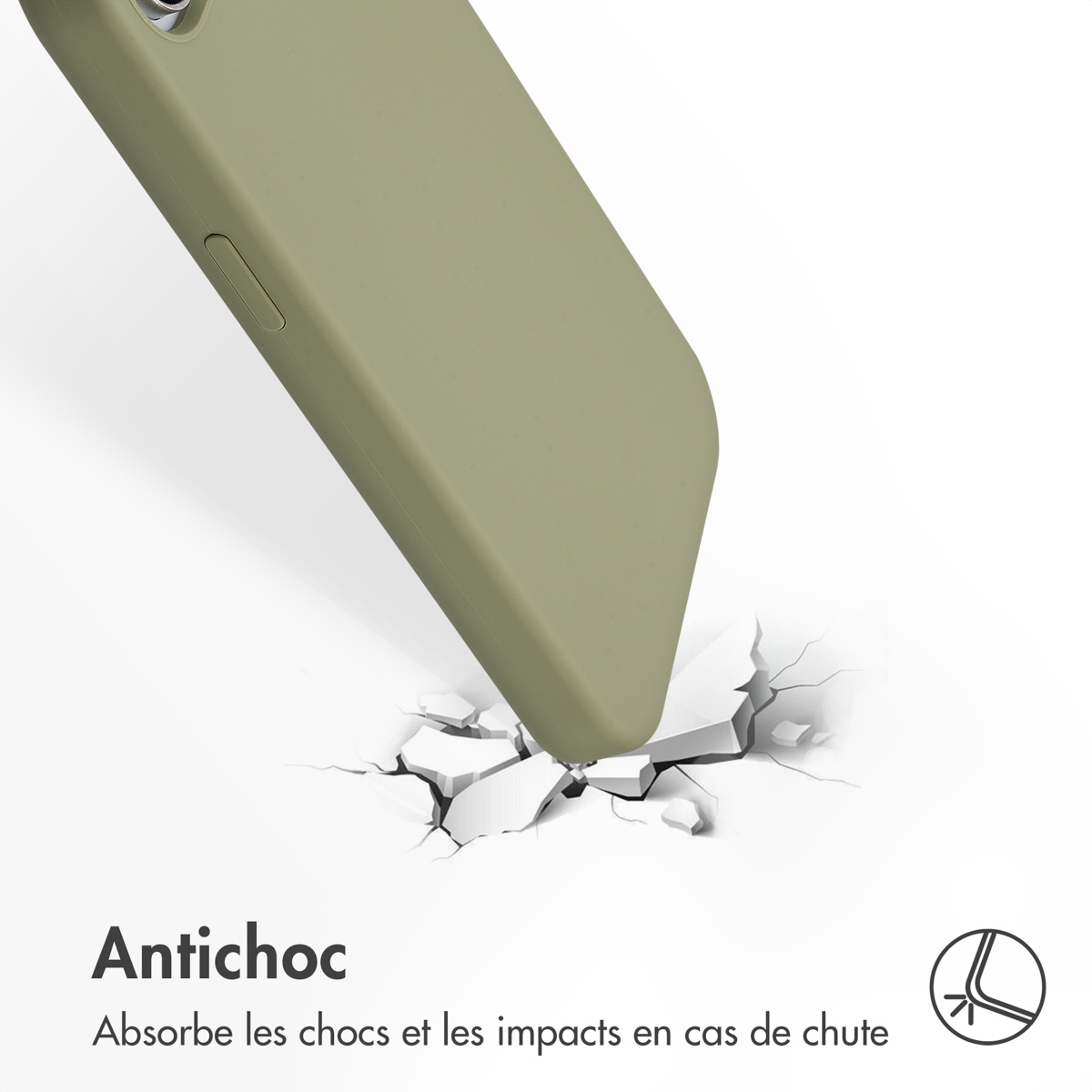 Accezz Liquid Silicone Backcover met MagSafe Apple iPhone 16e - Cooper Green - Afbeelding 6