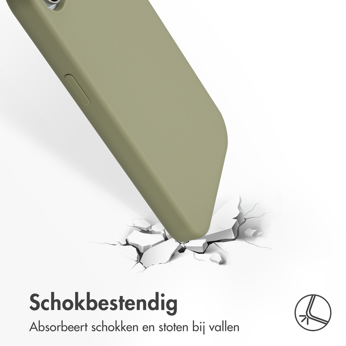 Accezz Liquid Silicone Backcover met MagSafe Apple iPhone 16e - Cooper Green - Afbeelding 3